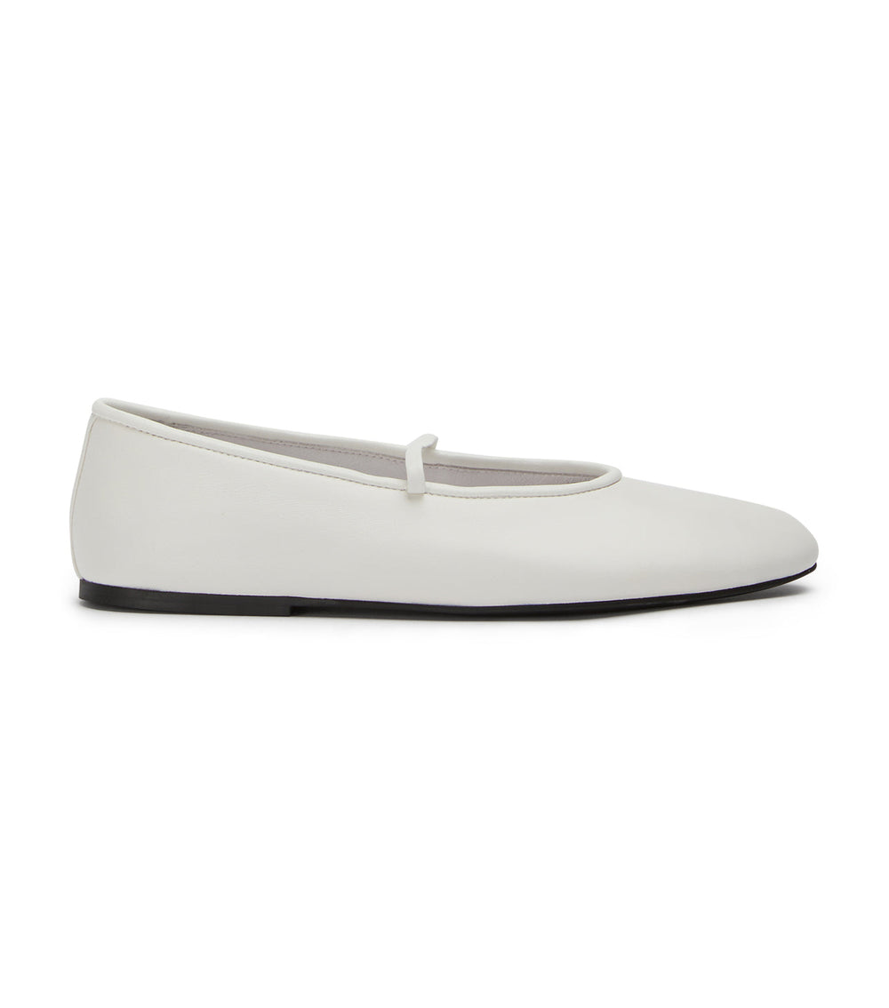 Martinez White Nappa Flats - Tony Bianco