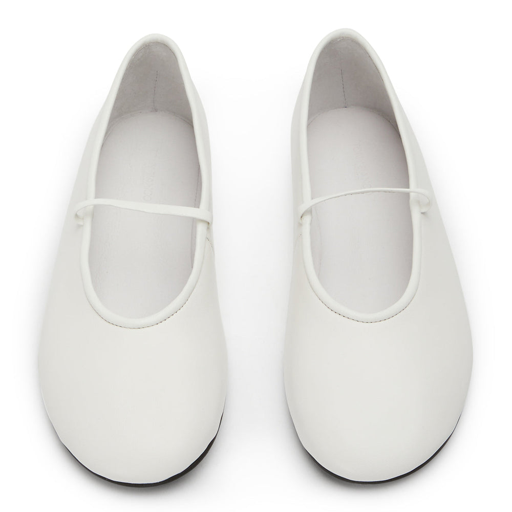 Martinez White Nappa Flats - Tony Bianco