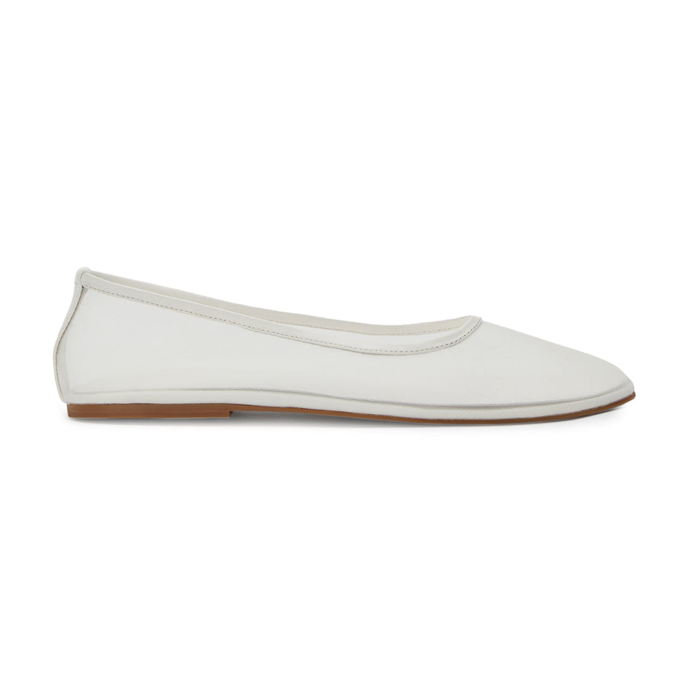 Marvel White Nylon Flats - Tony Bianco