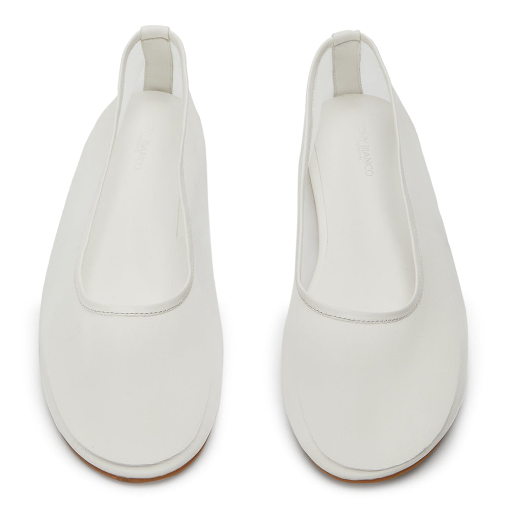 Marvel White Nylon Flats - Tony Bianco