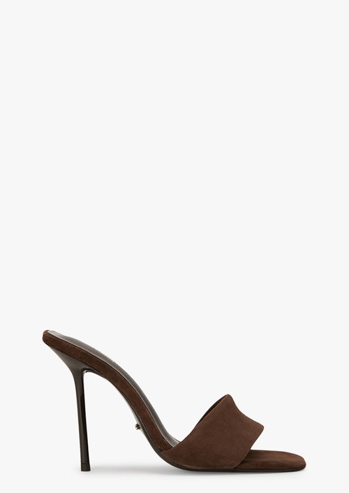 Natalie Espresso Suede Heels