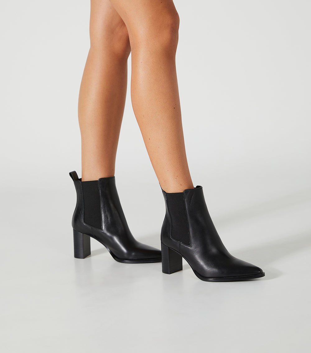 Piston Black Como Ankle Boots - Tony Bianco