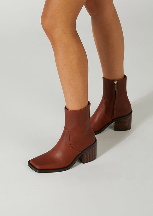 Prince Cognac Ankle Boots