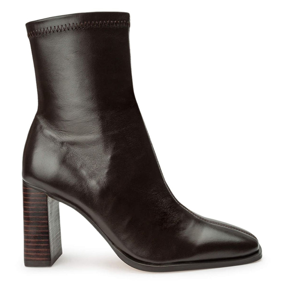 Rover Chocolate Nappa Ankle Boots - Tony Bianco