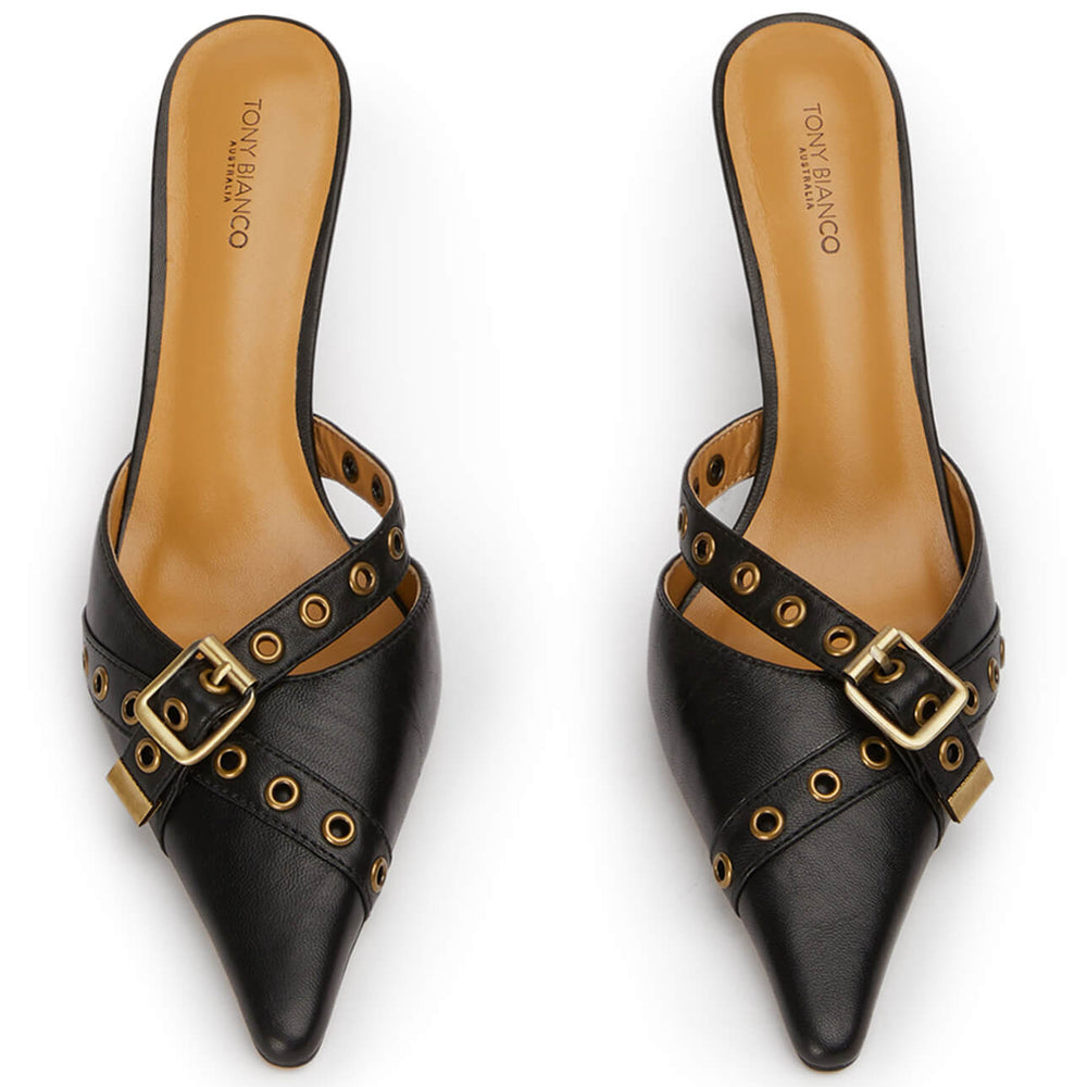 Savoir Black Nappa Heels - Tony Bianco