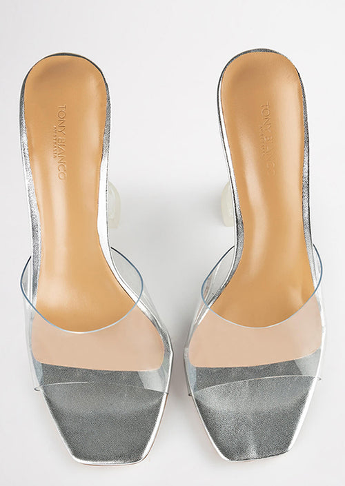 Serri Clear Vinylite/Silver Heels