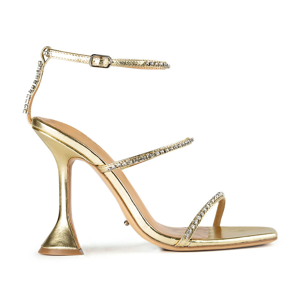 Shy Gold Nappa Metallic Heels - Tony Bianco