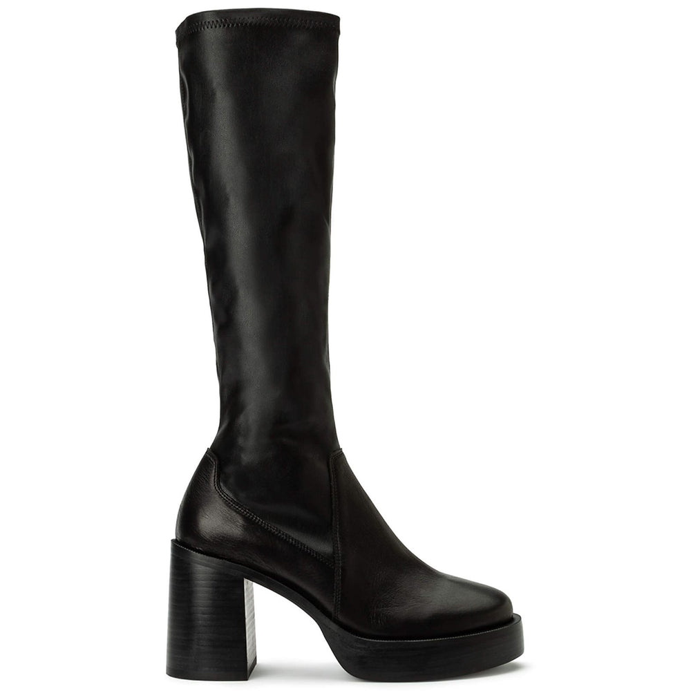 Tibby Black Venice/Black Venezia Calf Boots - Tony Bianco