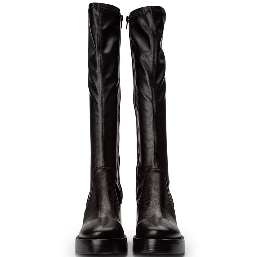 Tibby Black Venice/Black Venezia Calf Boots - Tony Bianco