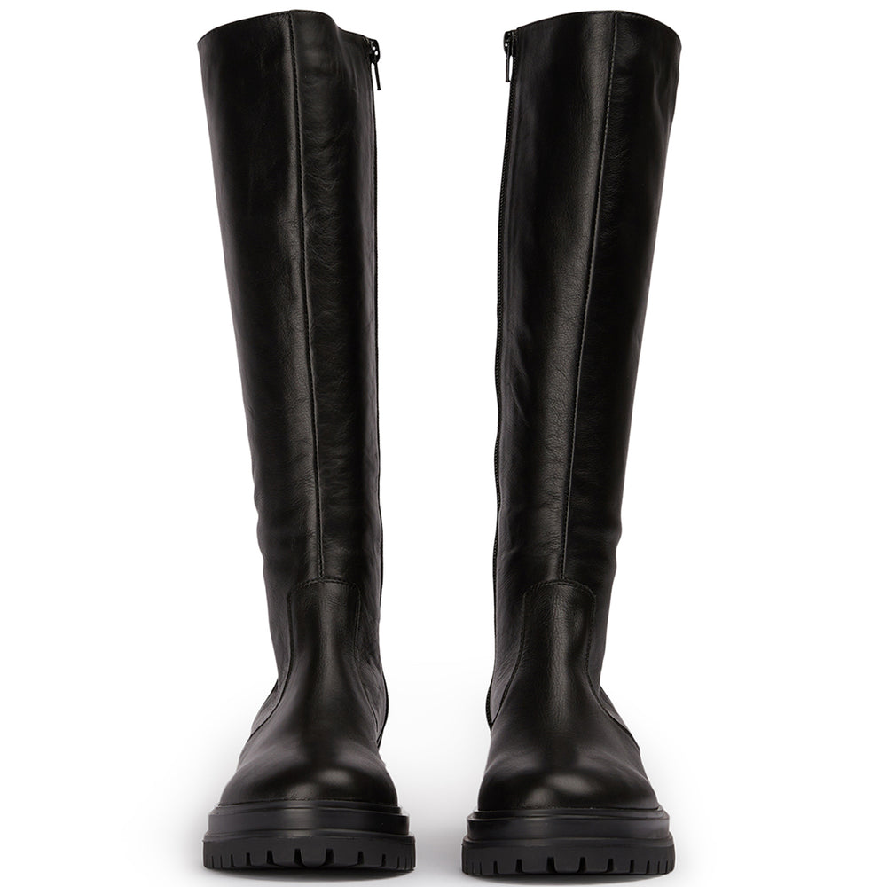 Wanda Black Venice Calf Boots - Tony Bianco