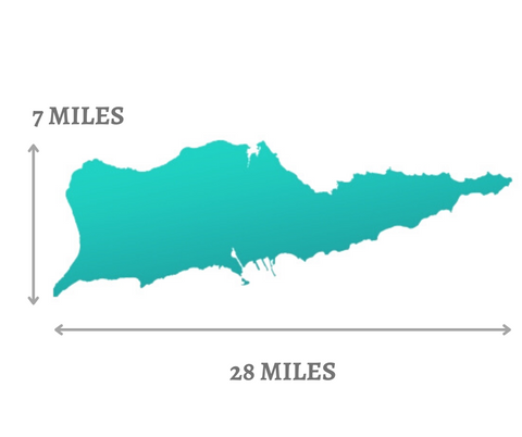 St. Croix Map with Miles