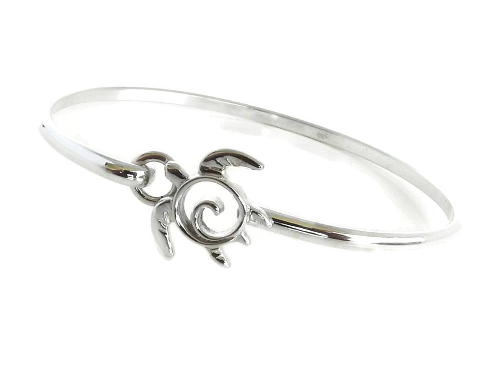 Sea Turtle Gemstone Hook Bracelet Sterling Silver - FantaSea STX
