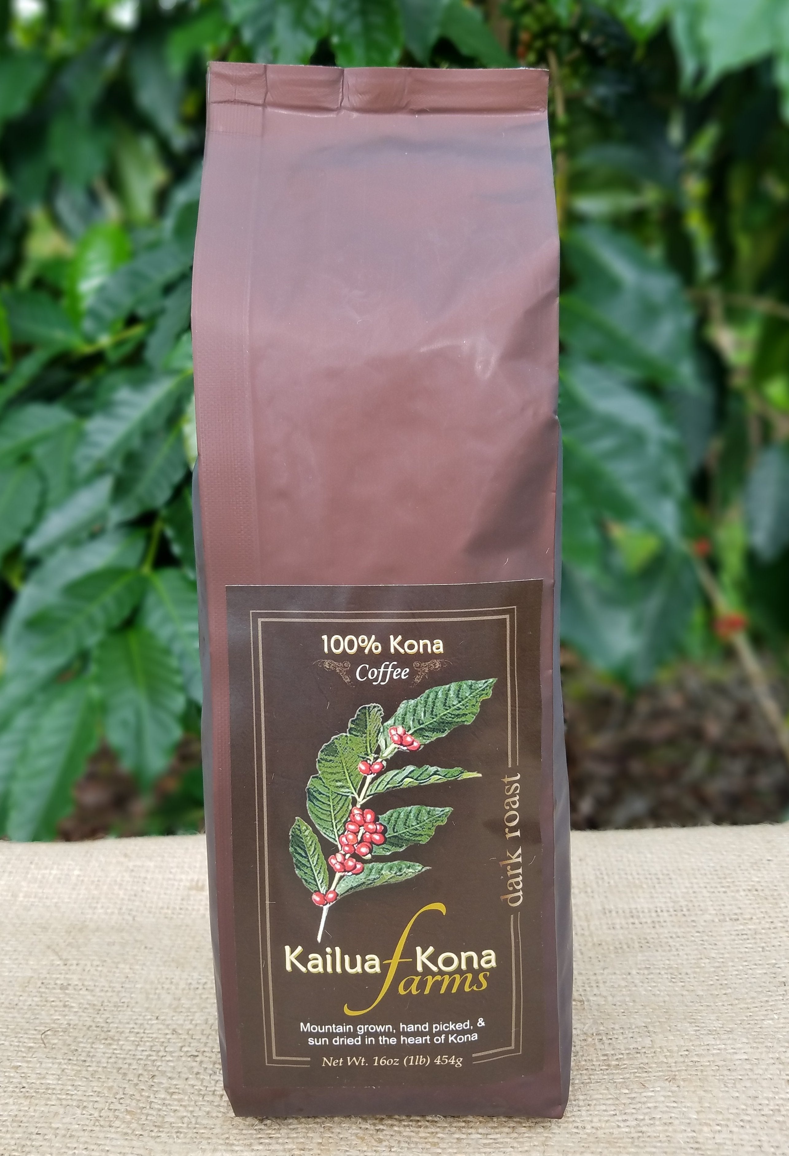 Kailua-Kona Farms 100% Kona Coffee - Dark 1 lb. Whole Bean – Makana ...