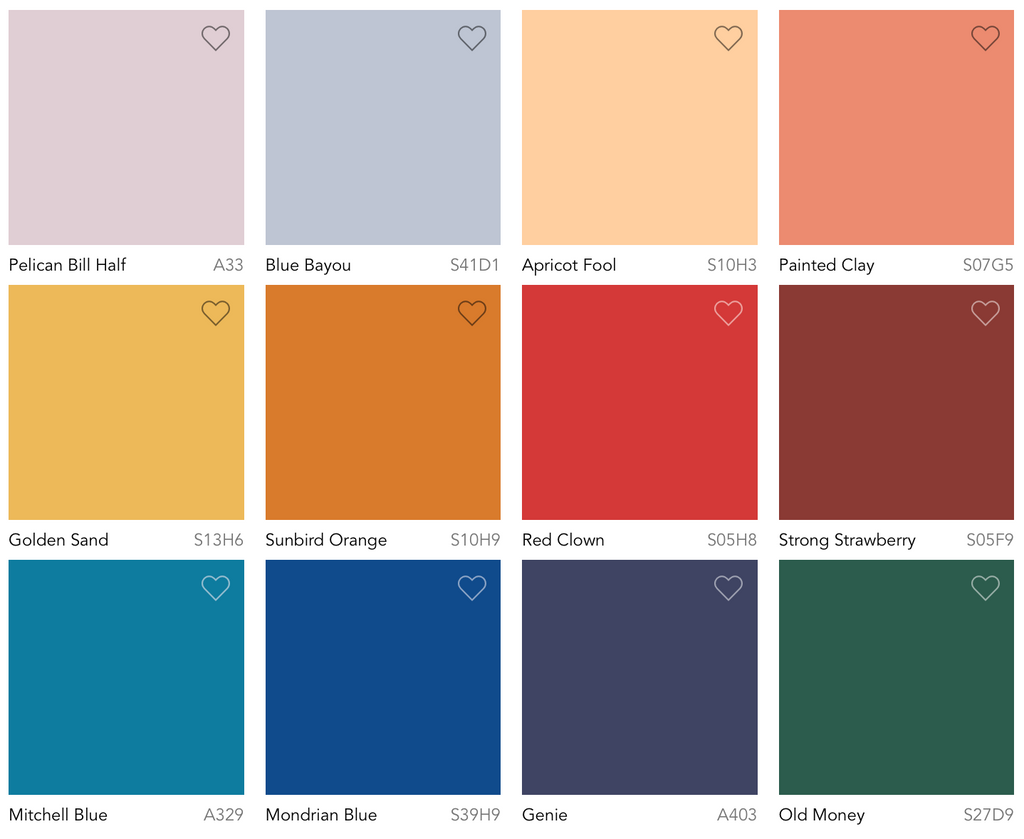 Dulux Identity 2019 colour palette 