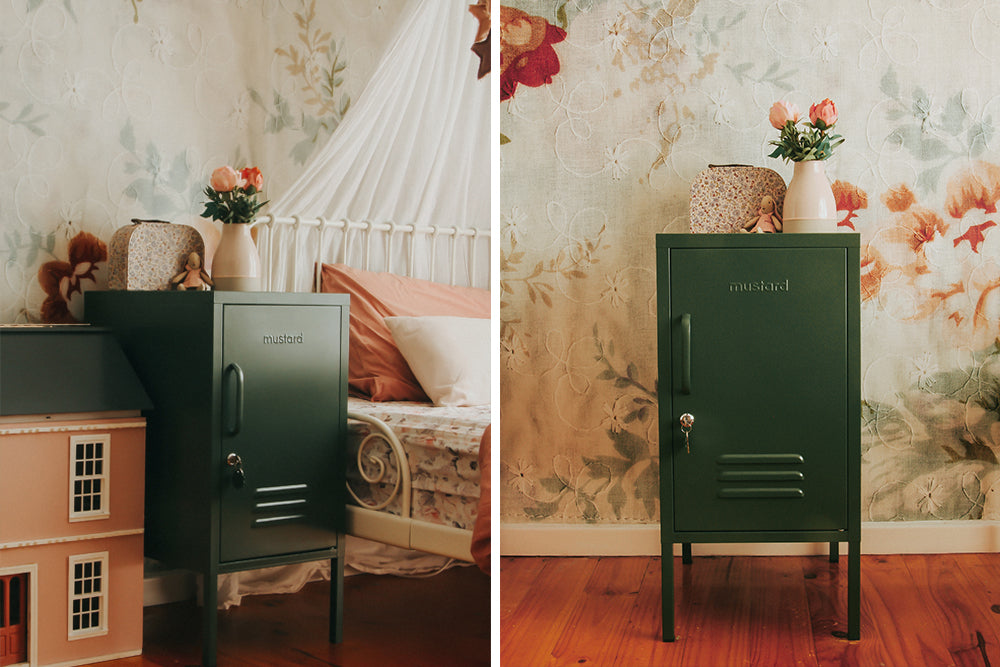 Paper and lilies - locker in a girls room