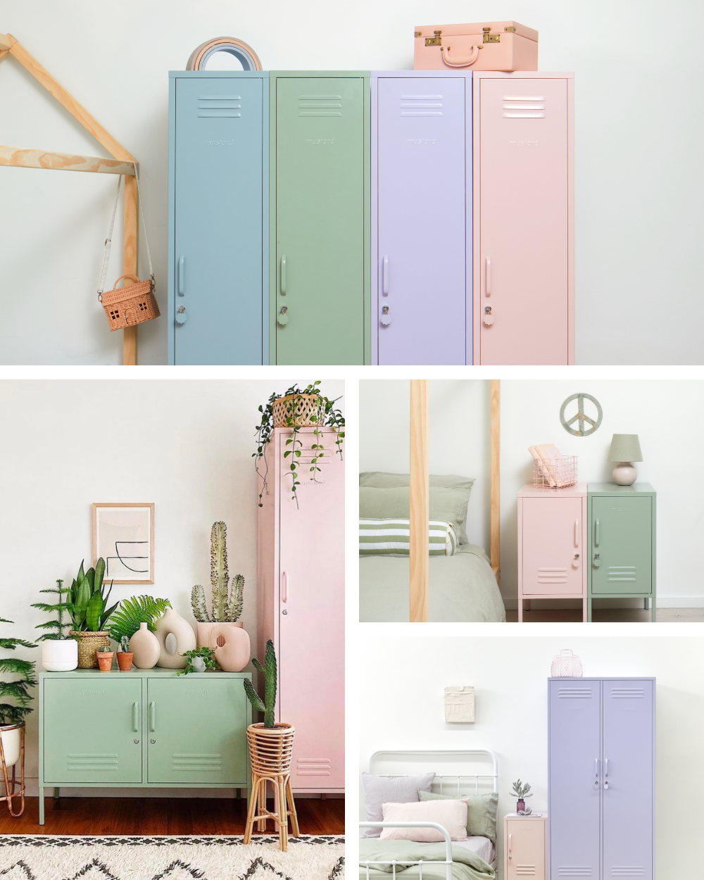 Pastel palette collage