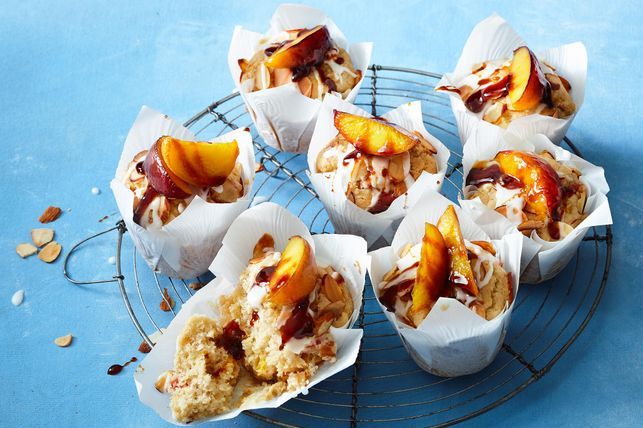 Gluten Free Nectarine & Almond Muffins