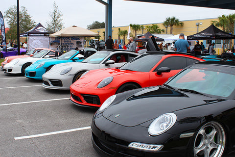 Porsche cars and coffee