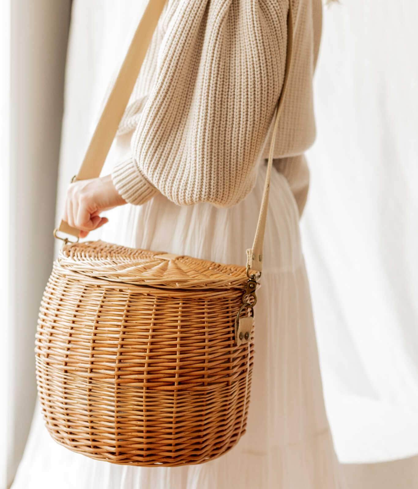 round basket bag