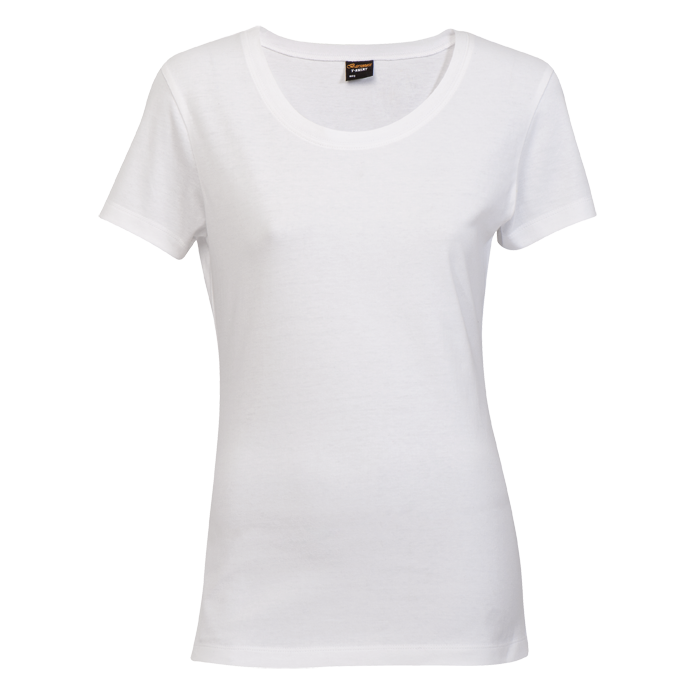 T-shirts & Tops - Ladies Plain Adult - Tees - L / White / Short for ...