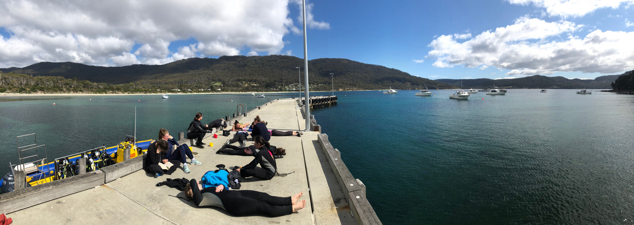 Go Dive RIB Docked at Eaglehawk Neck Tasmania