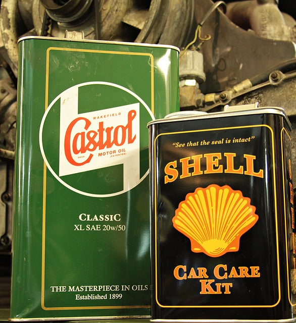 Oil, Gas, & Auto Cans – Top Down Automobilia