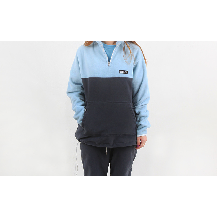 baby blue half zip sweatshirt