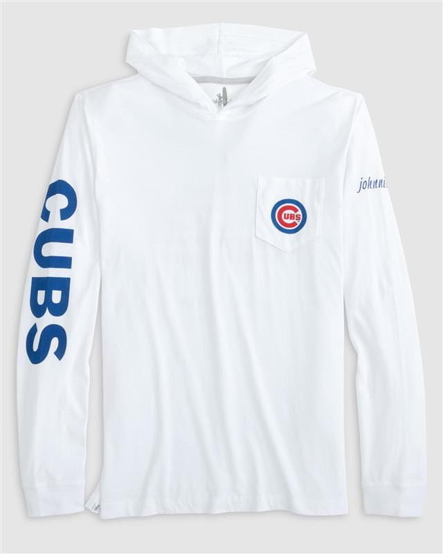 Men's johnnie-O White Chicago Cubs Edison Hoodie T-Shirt Size: Large