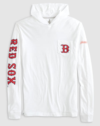 johnnie-O Boston Redsox Edison T-Shirt Hoodie in White - Size: Small