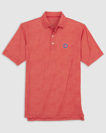 Men's Chicago Cubs Antigua White/Navy Groove Polo