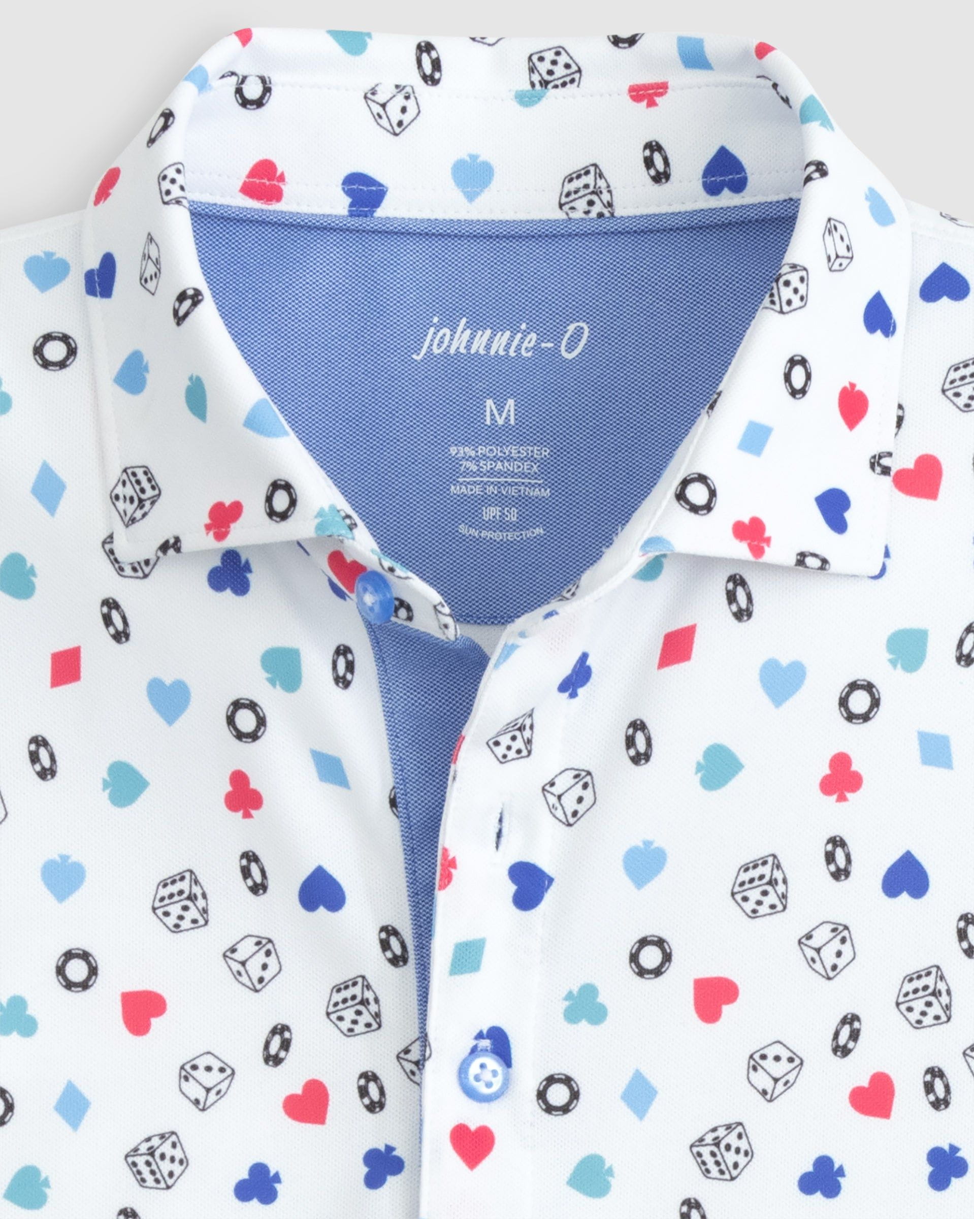 The High Roller Printed Mesh Performance Polo · johnnie-O