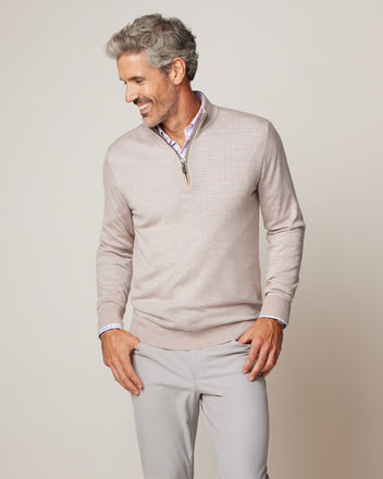 Baron Featherweight Wool Blend 1/4 Zip Pullover Sweater · johnnie-O