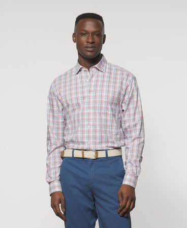 johnnie-O Joshua Performance Button Up Shirt: Maliblu