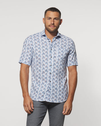 Red Bandana Pattern Men's Hawaiian Shirt Casual Button Down Tops Short  Sleeve Shirts with Pocket at  Men’s Clothing store