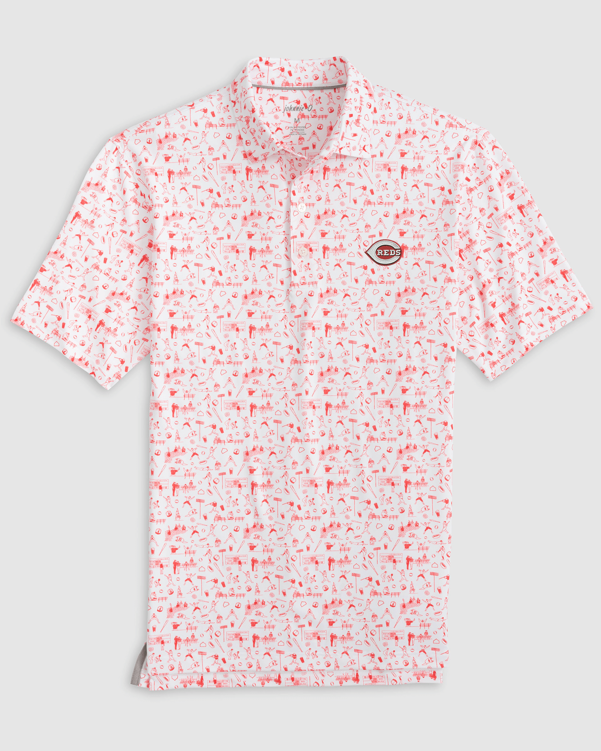 johnnie-O Boston Red Sox Cooperstown Birdie Performance Polo Shirt Button-Down in White