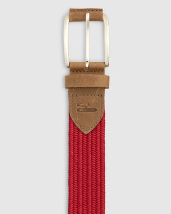 Red braided elastic belt