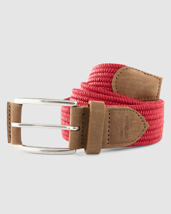 Red Plaited Stretch Belt