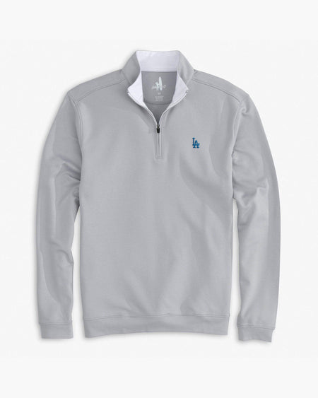 Mens Los Angeles Dodgers Quarter Zip Pullover - Sully · johnnie-O