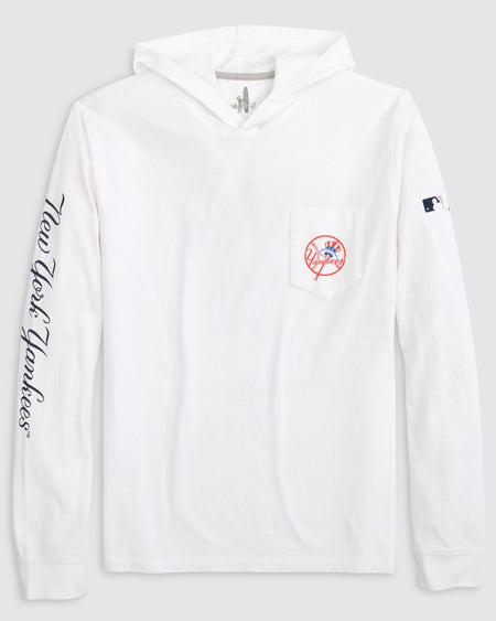 Men's johnnie-O Gray New York Yankees Eller Hoodie Long Sleeve T-Shirt