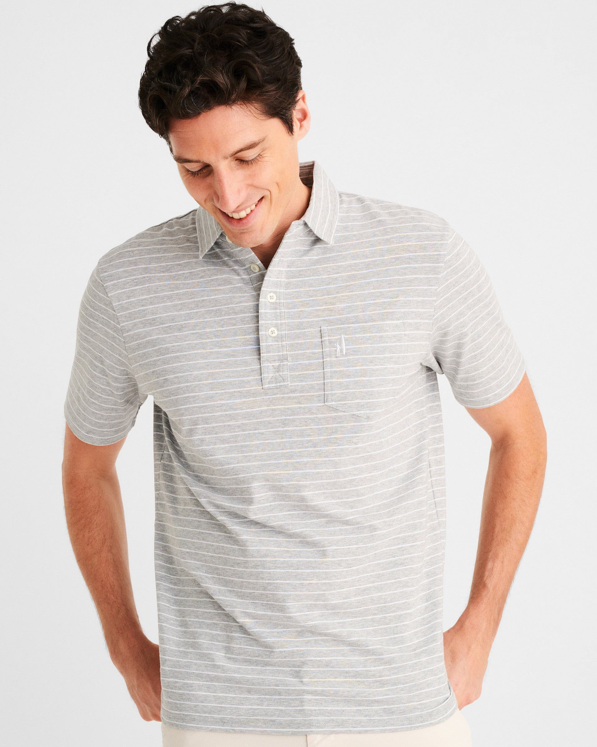 Men's Casual Cotton Polo Shirt - Striped Neese · johnnie-O