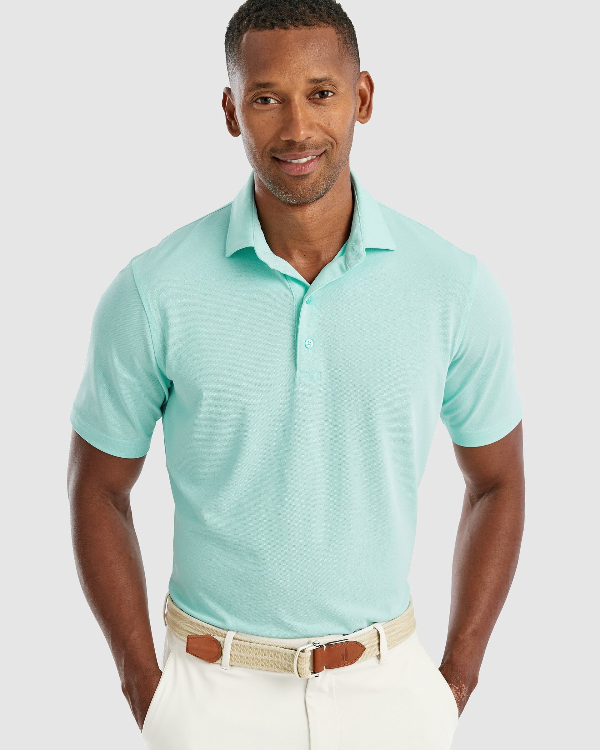 johnnie-O Men's Houston Astros Golf Performance Polo in Midnight Navy