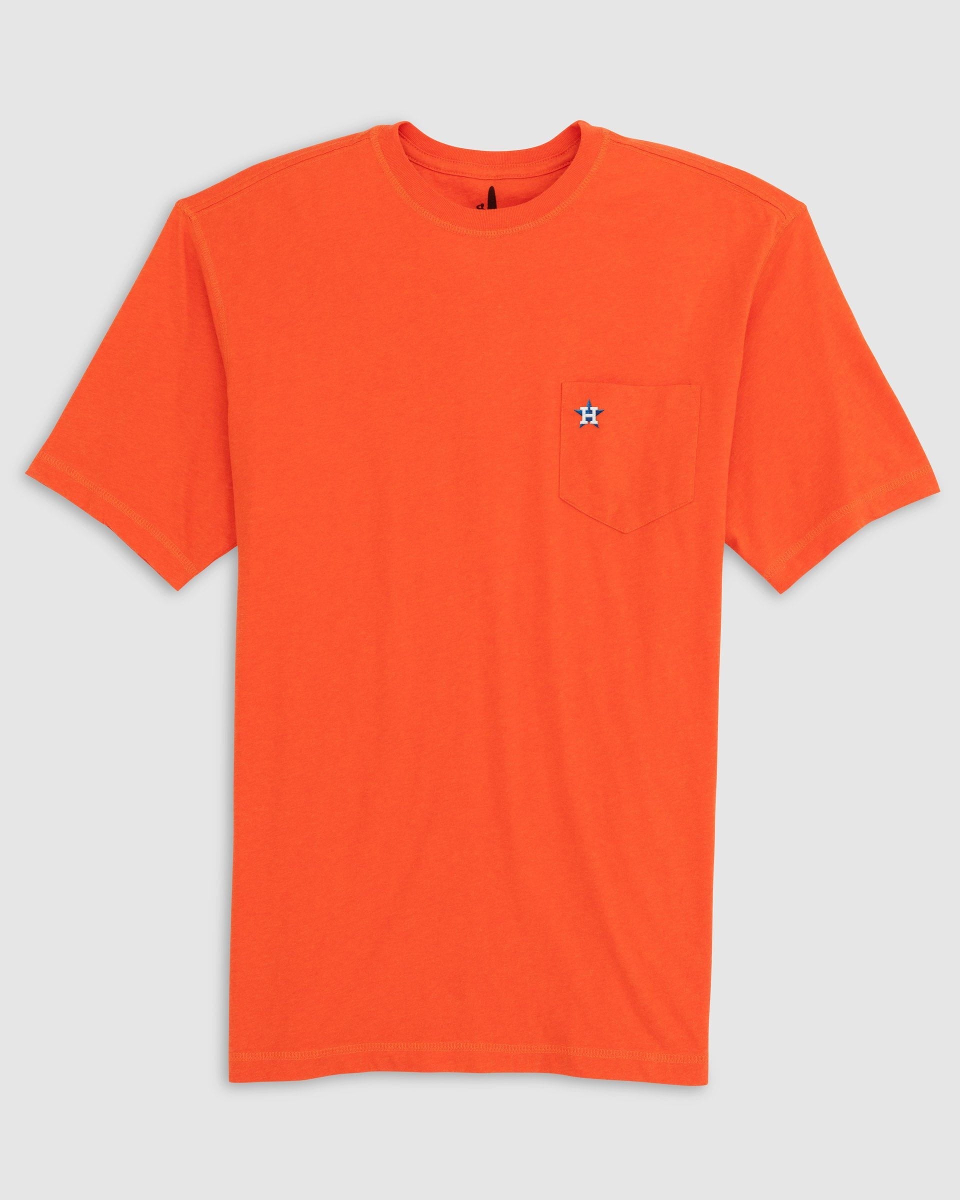 Women's New Era Orange Houston Astros 2-Hit Front Twist Burnout T-Shirt