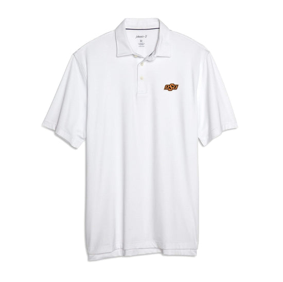 johnnie-O Men's Texas Rangers Birdie Performance Polo Shirt Button-Down in White