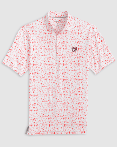 Washington Nationals Hawaiian Polo Shirt For Men - VinCo Hawaiian Shirts