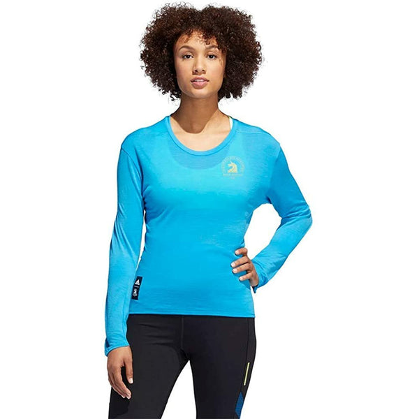 Women's adidas 2020 Boston Marathon Merino Wool Long Sleeve Tee