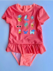 Cat & Jack Infant-toddler Girl’s One-Piece Rashguard Swimsuits