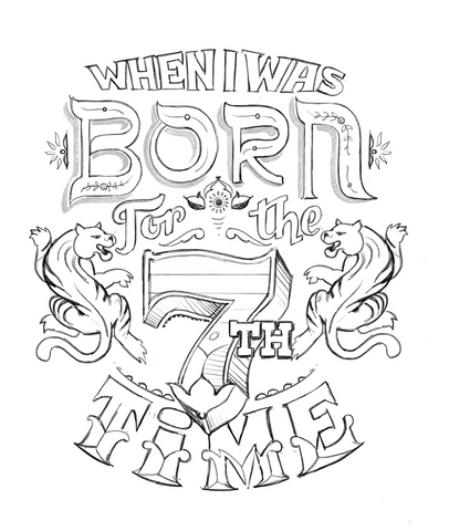 Real Cool Vibe - Album Title T-Shirt - 2nd Draft Design