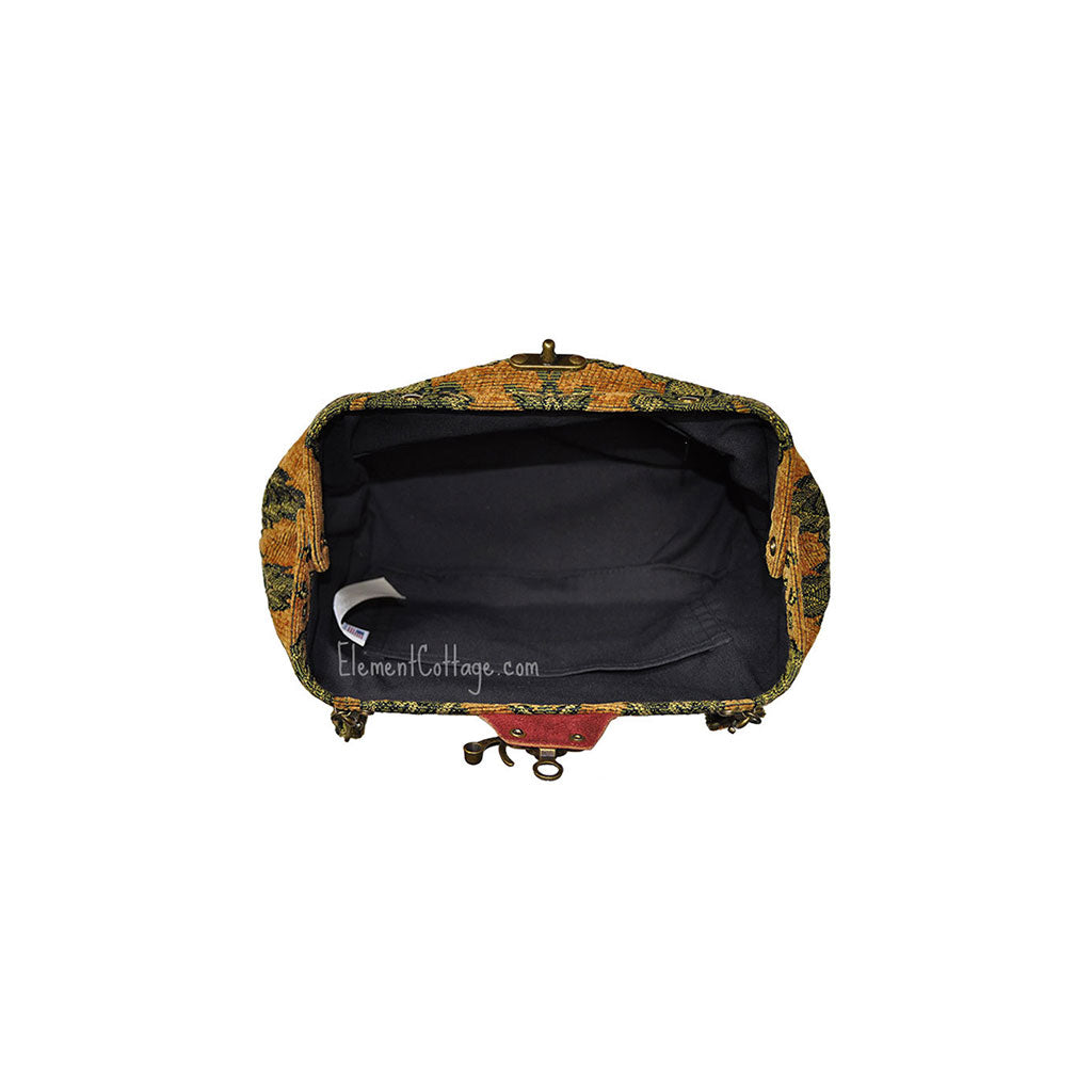 Small Victorian Traveler Handbag - Black Knight - Element Cottage