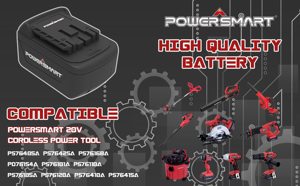 20V Lithium Battery Charger: Fit All 20V Battery Tools of PowerSmart F