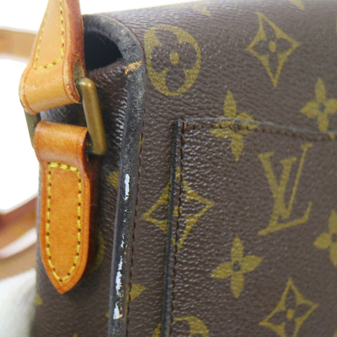 Light Tan Leather Strap with Yellow Stitching for Louis Vuitton